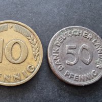Монети . Германия. 1, 10 и 50 пфенига. 1949 година., снимка 2 - Нумизматика и бонистика - 38160553