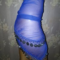 Индийски копринен шал с пендари за ориенталски танци , снимка 2 - Други - 38142253