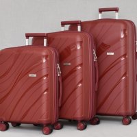 Комплект 3 куфара - различни цветове полипропилен, снимка 1 - Куфари - 44132737