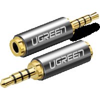 Преходник Ugreen  3.5mm audio adapter (male)-6.35MM JACK (female) Grey