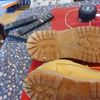 обувки Scuderiа - Italy № 43 естествена кожа нубук висока шита подметка, снимка 4 - Ежедневни обувки - 43136203