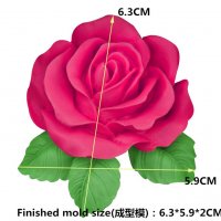 Силиконов молд,калъп роза, снимка 1 - Други - 36739326