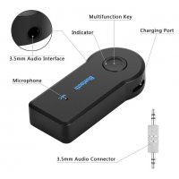 Нова версия Блутут 5.0 АУКС аудио адаптер Bluetooth 5.0 AUX adapter, снимка 5 - Аудиосистеми - 27657184