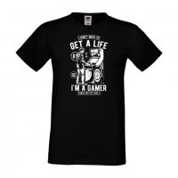 Мъжка тениска Get A Life,Изненада,Подарък,Празник , снимка 10 - Тениски - 36812295