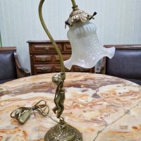 Превъзходна антикварна френска бронзова нощна лампа , снимка 6 - Антикварни и старинни предмети - 43365826