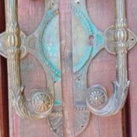 Старинни бронзови австрийски дръжки за врати, снимка 2 - Антикварни и старинни предмети - 43102168