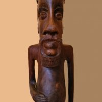 Африканска статуетка от екзотично дърво, снимка 3 - Статуетки - 39531932