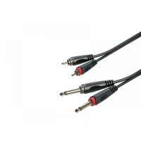 Кабел 2RCA – 2х6.3мм. моно жак 1м ROXTONE , снимка 1 - Други - 43895712