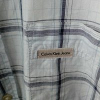 Calvin Klein - много запазена мъжка памучна риза!, снимка 7 - Ризи - 43068546