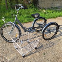 24 цола Нова Триколка със сваляема задна мобилна кошница с колела, снимка 13 - Велосипеди - 43193684