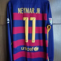 Barcelona Neymar Jr Nike 2015/2016 оригинална тениска фланелка дълъг ръкав Барселона Неймар , снимка 1 - Тениски - 43614495