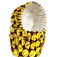 50 бр хартиени капсули Смайли Емотикон Smiley Еможи Emoji кошнички за кексчета мъфини парти, снимка 1 - Други - 43201117