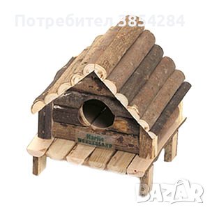 Karlie Дървена къщичка за хамстер и джербил Hudson, снимка 1
