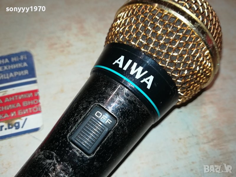 AIWA DM-H3 MICROPHONE GOLD-ВНОС SWISS 1601241833, снимка 1