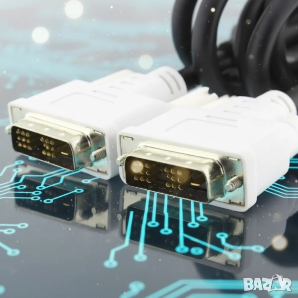 качествени vga и dvi-d кабели с по два феритни балуна 1.80 / 1.90m ( 180cm 190cm ) , снимка 1