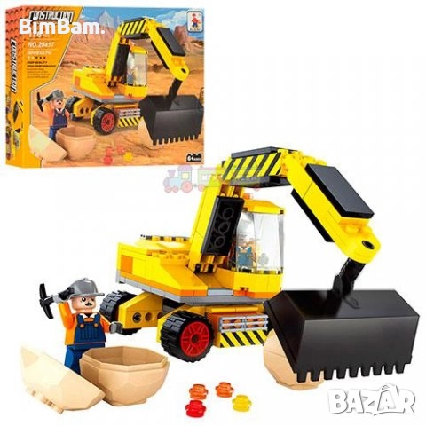 Конструктор AUSINI / тип LEGO - багер / 176 части, снимка 1