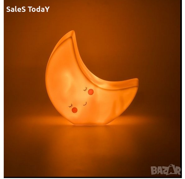 Нощна лампа, Луна- Moonlight, 13.5x4.3x13.5cm, снимка 1
