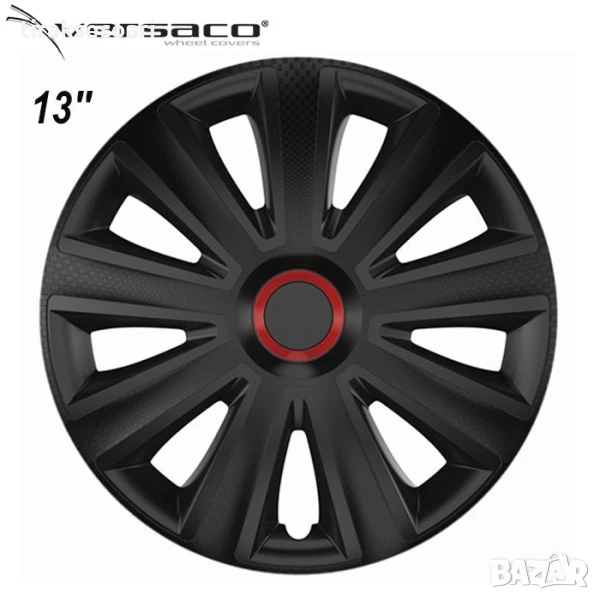 Versaco Slovakia Тасове за джанти 13'' Versaco Carbon Aviator - ЧЕРНИ , снимка 1