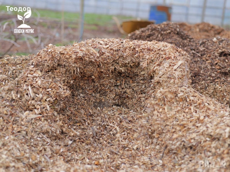 Компостиращ чипс за почвено плодородие - мулч на едро, снимка 1