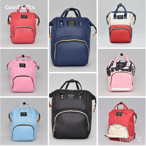 Многофункционална раница за бебешки принадлежности – 24x36x15 см, снимка 1