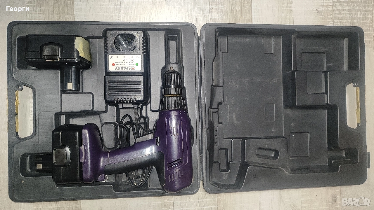 Работещ винтоверт Sparky - пълен комплект, работещи батерии., снимка 1