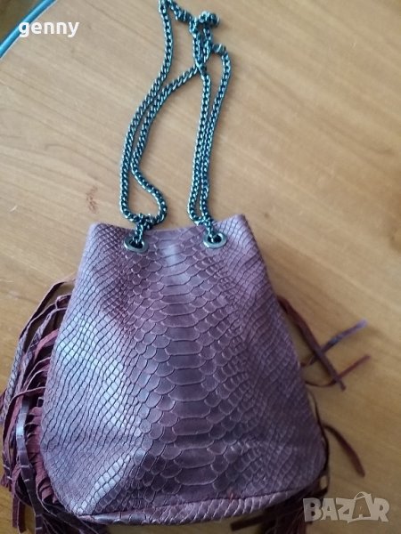 Малка италианска чанта естествена кожа,  отлично качество , снимка 1