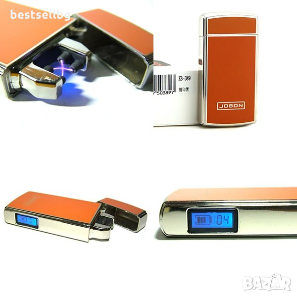 Ветроустойчива акумулаторна електронна запалка електро-плазмена ток двойна волтова дъга USB Тесла, снимка 1