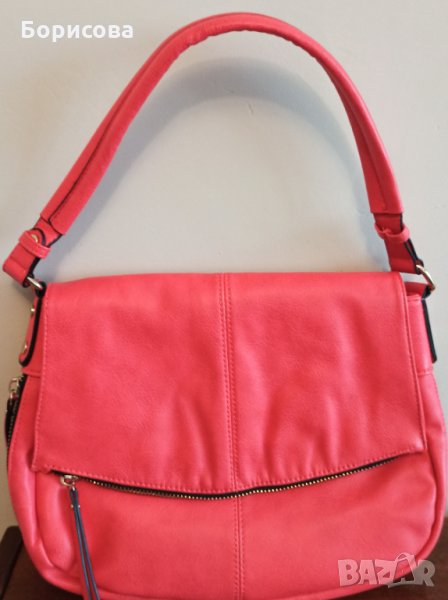 Дамска чанта цвят корал, снимка 1