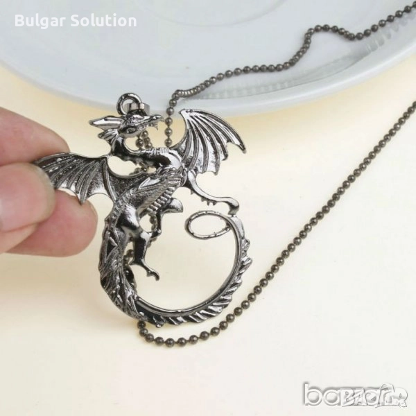 🐉 Едноглав Дракон медальон от Game of Thrones/ House of the Dragon - Таргериен герб, , снимка 1