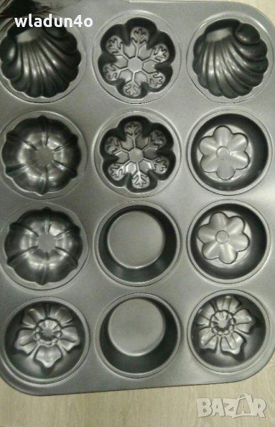 Метална форма за кексчета/мъфини-12бр.формички-12лв, снимка 1