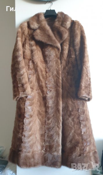 палто от норка визон бежово M, снимка 1