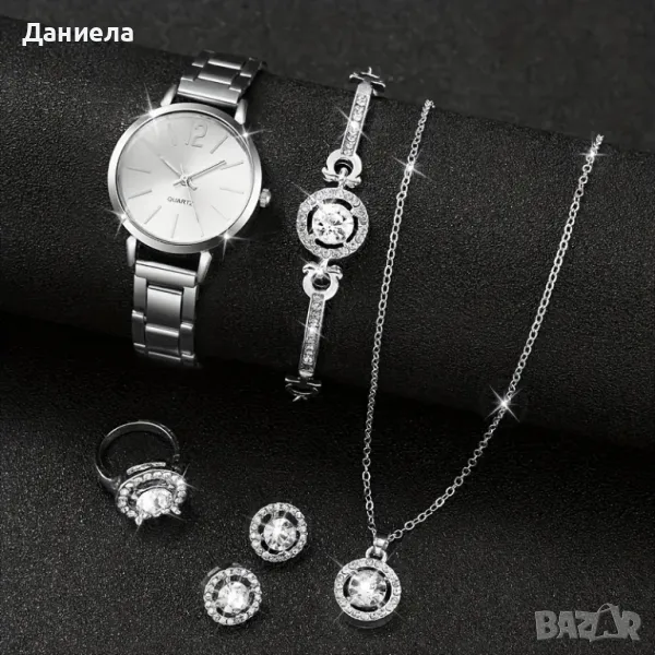 Дамски сребърен комплект 6 части, снимка 1