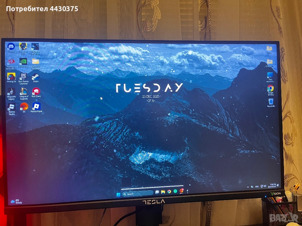 монитор 165hz 27 инча, снимка 1