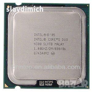 Процесор Intel® Core™2 Duo Processor E4300 2M Cache, 1.80 GHz, 800 MHz сокет 775, снимка 1