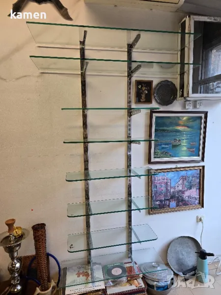 Стъклени рафтове 16 бр., снимка 1