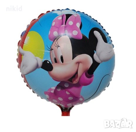 Мини Маус кръгъл фолио фолиев балон хелий или въздух , снимка 1