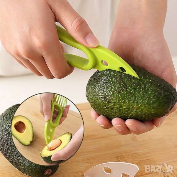 Пластмасов нож за авокадо 3 в 1 , снимка 1