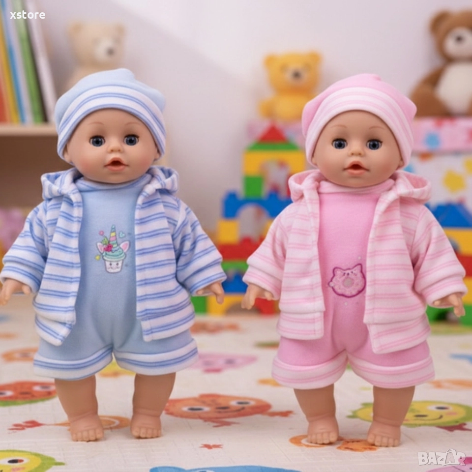 Кукла бебе с мигащи очички и зимни дрехи - Идеалният подарък за вашето дете, снимка 1