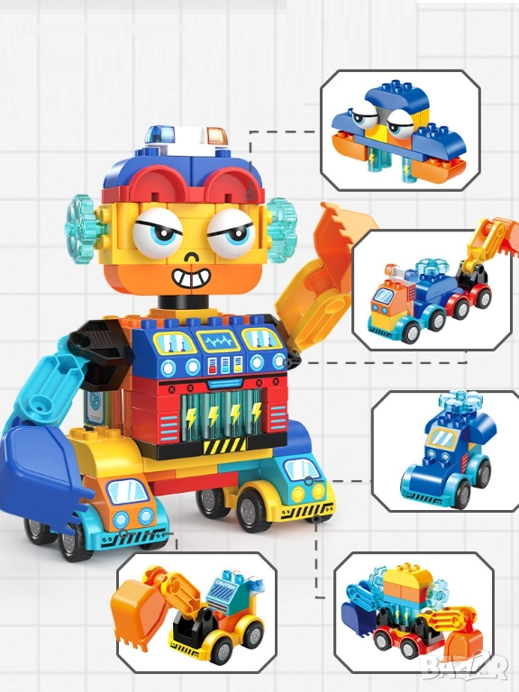 Конструктор Автобот трансформиращ се в 6 коли, снимка 1