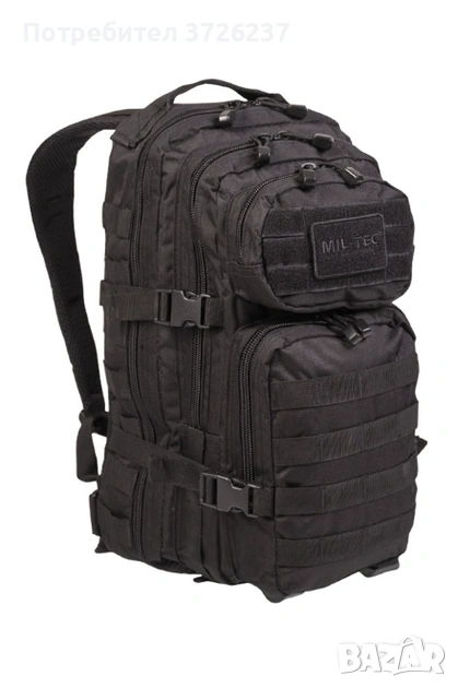 Тактически раница MIL-TEC Small Assault Pack – 20 л, черна, снимка 1