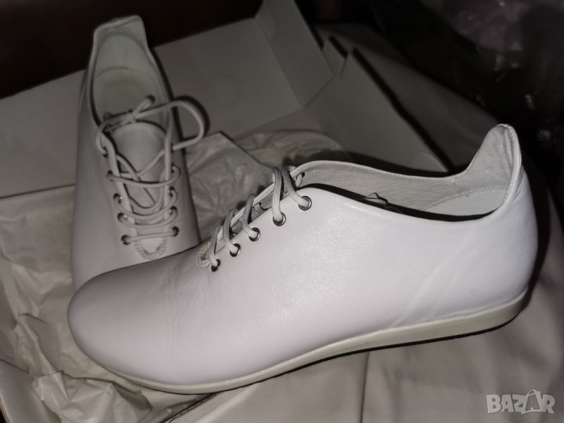 Tendens  нови бели обувки 37 номер Естествена кожа, снимка 1