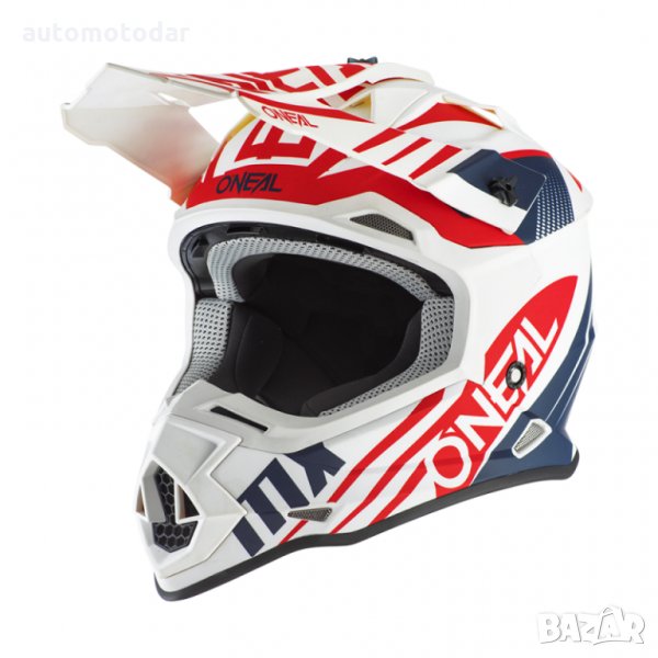 Каска O'NEAL 2SERIES SPYDE 2.0 WHITE/BLUE/RED, снимка 1