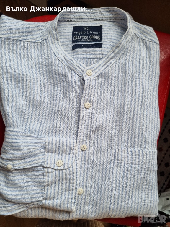 Мъжка ленена риза Angelo Litrico, размер XXL, снимка 1