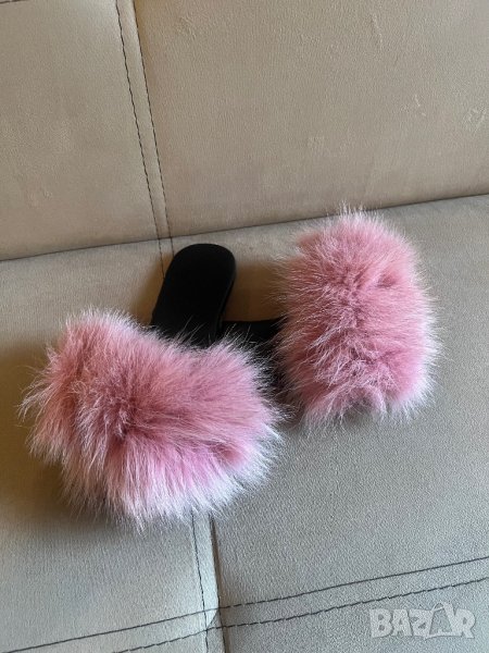 Дамски чехли с естествен пух !, снимка 1