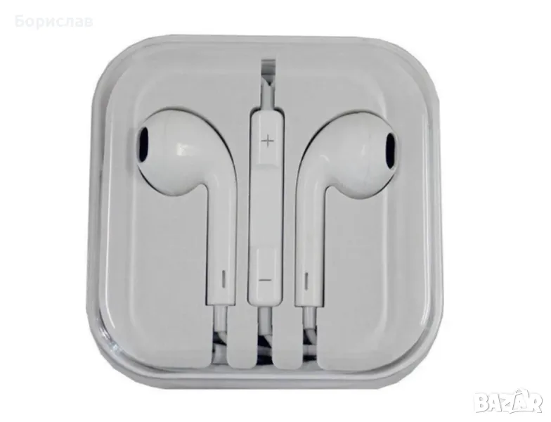Бели слушалки в кутийка, снимка 1