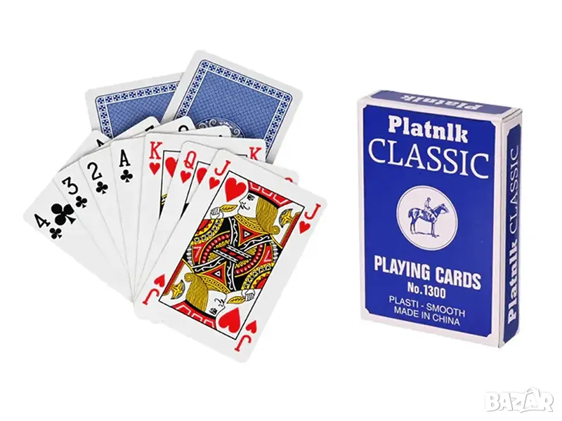Карти за игра - класически, пластик - 55 карти | ПРОМОЦИЯ, снимка 1
