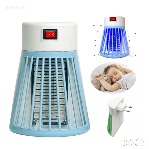 4660 Лампа против комари за контакт 220V, снимка 1