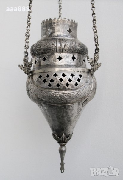 Старинно кандило сребро 19 век, снимка 1