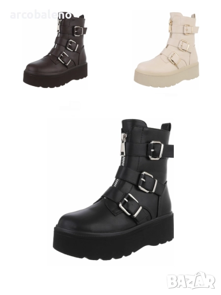 Дамски класически боти до глезена, 3цвята , снимка 1