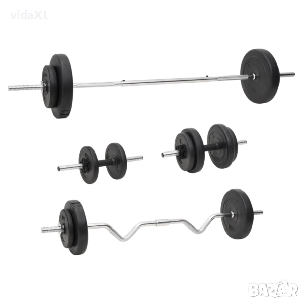 vidaXL Щанга и дъмбел тежести 60 кг(SKU:3145028), снимка 1